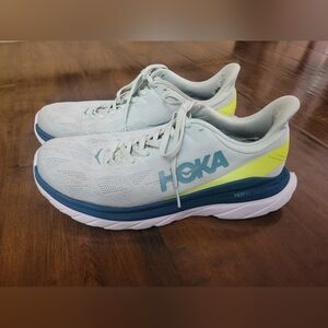 Hoka Men's Mach 4 Running Shoes Blue Glass Primrose Size 9.5 Athletic Sneakers